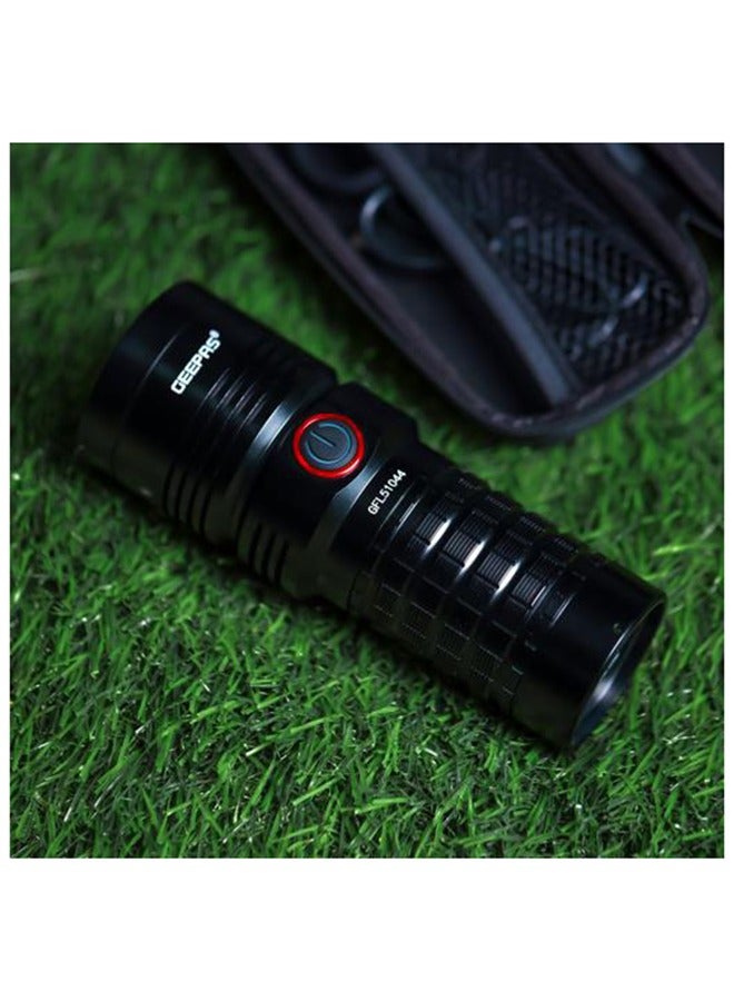 Waterproof LED Flashlight with Power Bank| Aluminum Housing with 25W High Power LED| 15 Hours Working Time with Power Reminder| Overcharge and Discharge Protection| Compact and Portable Design Perfect