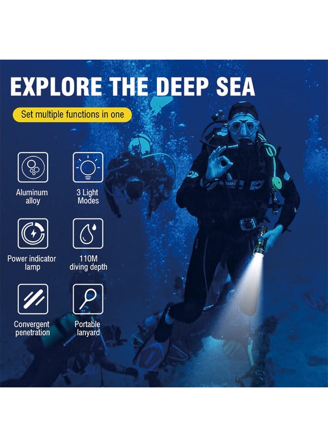 S3 Deep Sea Diving Flashlight - High-Intensity Underwater Photography Light, Waterproof and Durable