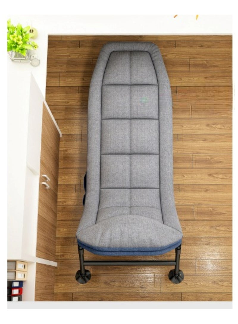 Premium Foldable Reclining Lounge Chair Dark Grey