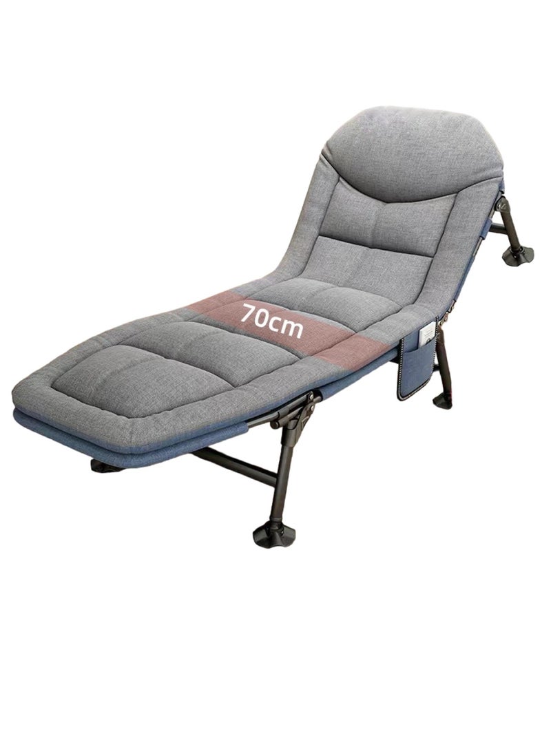 Premium Foldable Reclining Lounge Chair Dark Grey