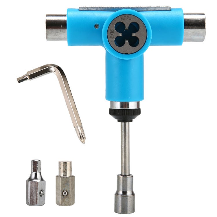 Skateboard Semi-Automatic T/Y Tool with Wrench Semi-automatic tool Blue