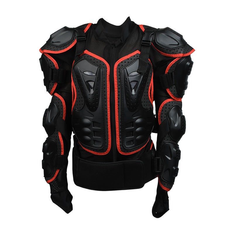 Motorcycle Armor Jacket Protective Gear black red