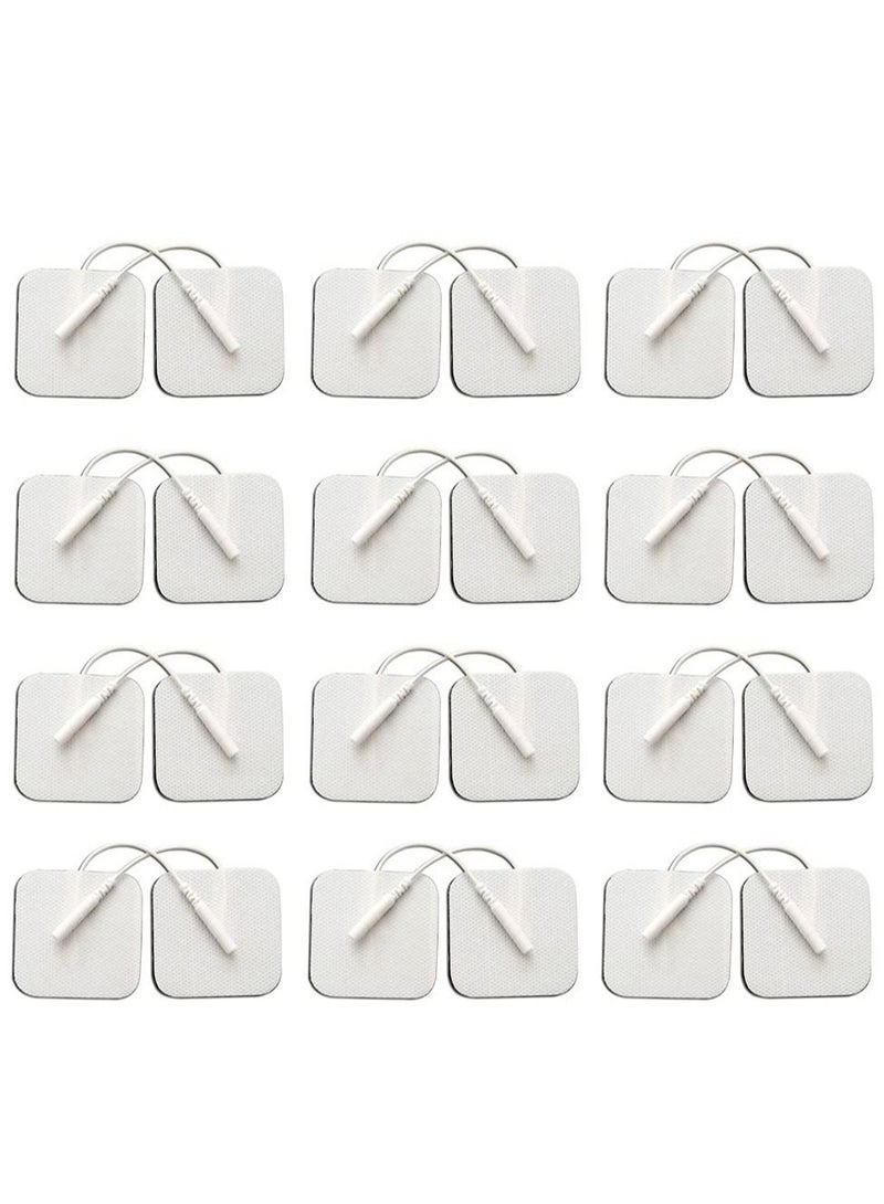 24PCS TENS Unit Replacement Pads Reusable Tens Pads Replacement Electrode Patches