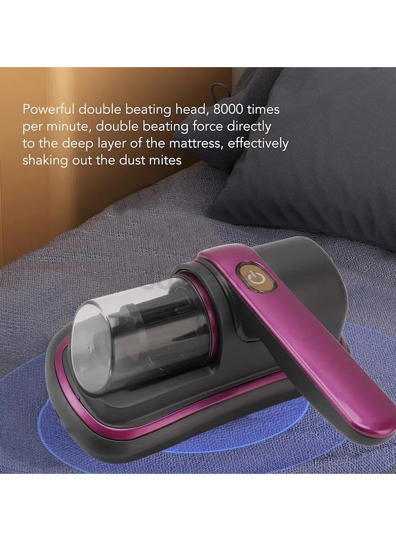 Cordless Handheld Mite Remover/Vacuum Cleaner and Steam less Heating Kills Mite/Allergies/Bacteria HEPA and Powerful Suction removes Pet Dander/Dust for Mattress Pillows Sofas