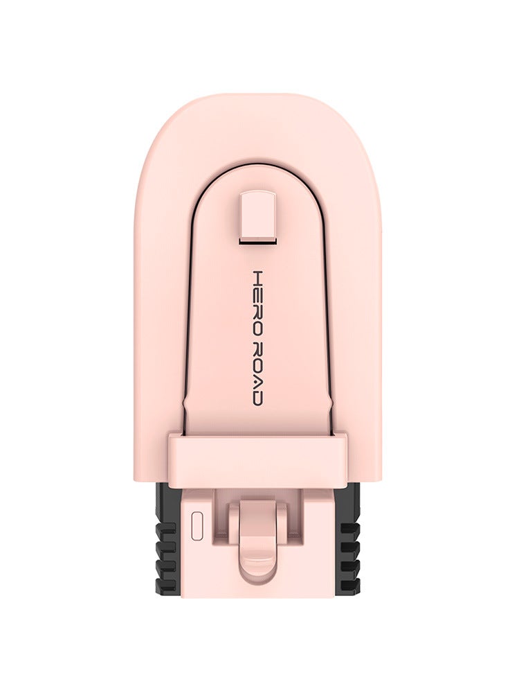 Portable Handheld Dorm Iron Girl Pink