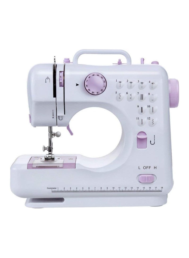 Mini Sewing Portable Sewing Machine, Built-in Stitches Small Sewing Machine Double Threads and Two Speed Multi-function Mending Machine with Foot Pedal - Multicolor