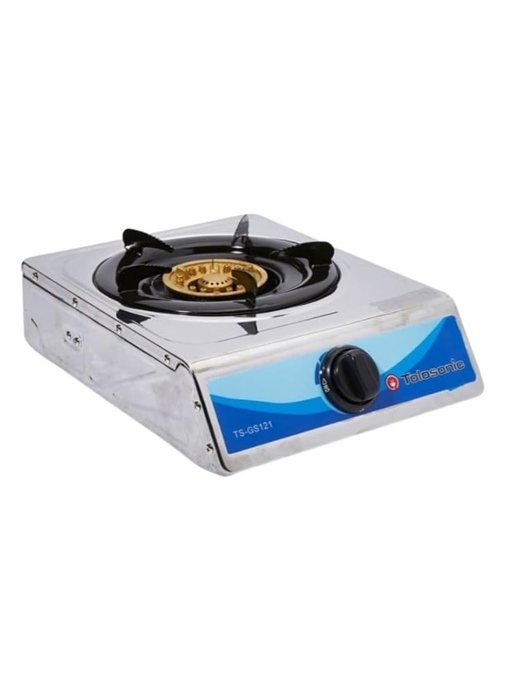 Tolosonic Single Burner Stainless Steel Cooktop, Highly efficient Blue Flame, (TS-GS121)