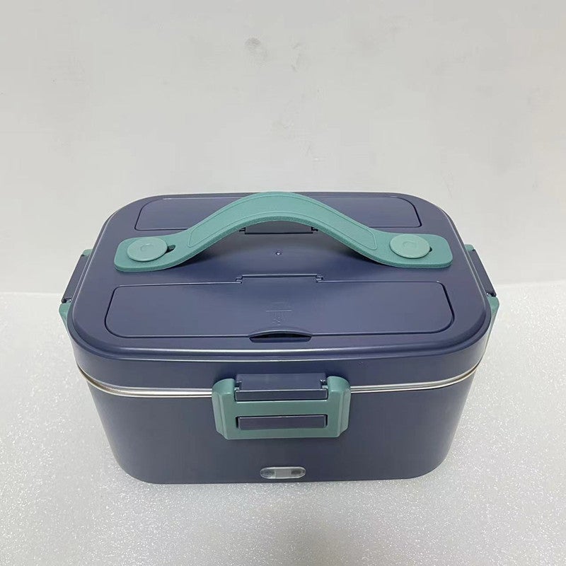 75W Portable Electric Heated Lunch Box Warmer Purple green buckle