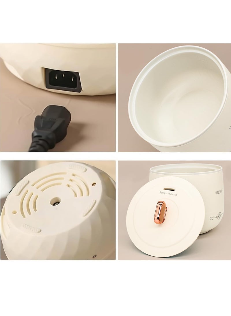 Portable Mini Rice Cooker 1 Cup, 1.5L Non stick Electric Hot Pot, Over Heating and Boil Dry Protection, Ideal for Travel, Office, Dorm, Multifunctional Automatic Cooking Pot