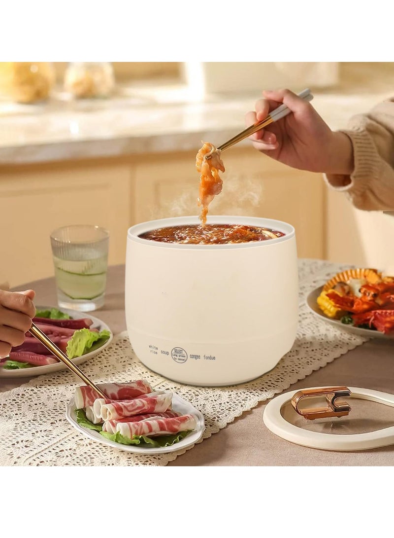Portable Mini Rice Cooker 1 Cup, 1.5L Non stick Electric Hot Pot, Over Heating and Boil Dry Protection, Ideal for Travel, Office, Dorm, Multifunctional Automatic Cooking Pot