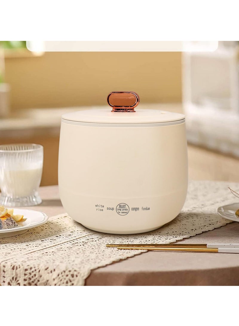 Portable Mini Rice Cooker 1 Cup, 1.5L Non stick Electric Hot Pot, Over Heating and Boil Dry Protection, Ideal for Travel, Office, Dorm, Multifunctional Automatic Cooking Pot