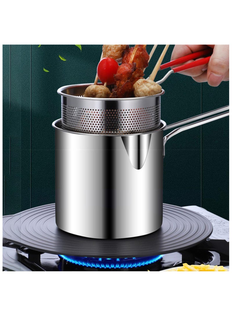 Multifunctional Mini Fryer Pot – Premium Stainless Steel with Superior Heat Conductivity, Oil-Saving Design for Efficient Cooking, Ideal for Home Use