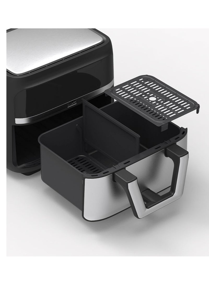 Bella Pro Series 9-qt. 1800 Watts, 120 Volts Digital Air Fryer with Dual Flex Basket Stainless Steel