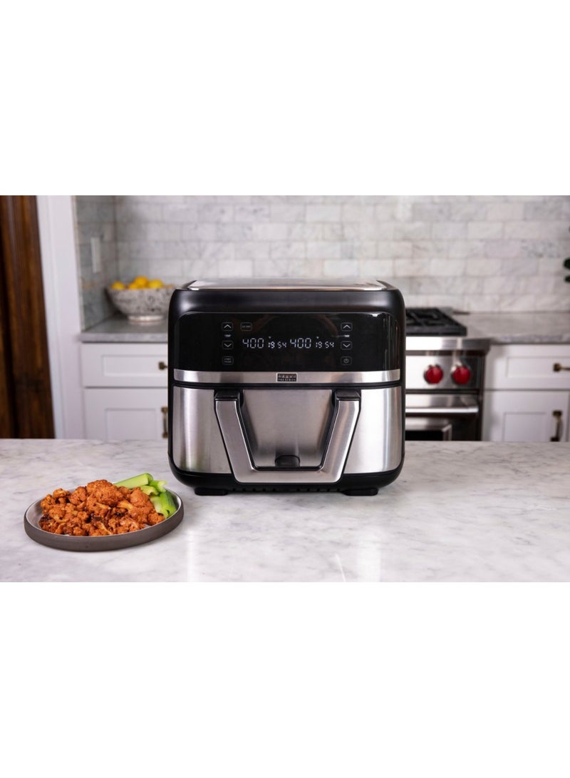 Bella Pro Series 9-qt. 1800 Watts, 120 Volts Digital Air Fryer with Dual Flex Basket Stainless Steel