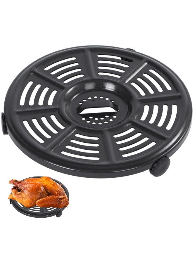 Air fryer Accessories for Ninja AF101 AF161 AF150 Air Fryer, 8.2'' Round Food Grade Air Fryer Grill Pan Grill Plate Crisper Plate Replacement Parts Tray Rack Compatible Ninja Foodie Pressure Cooker