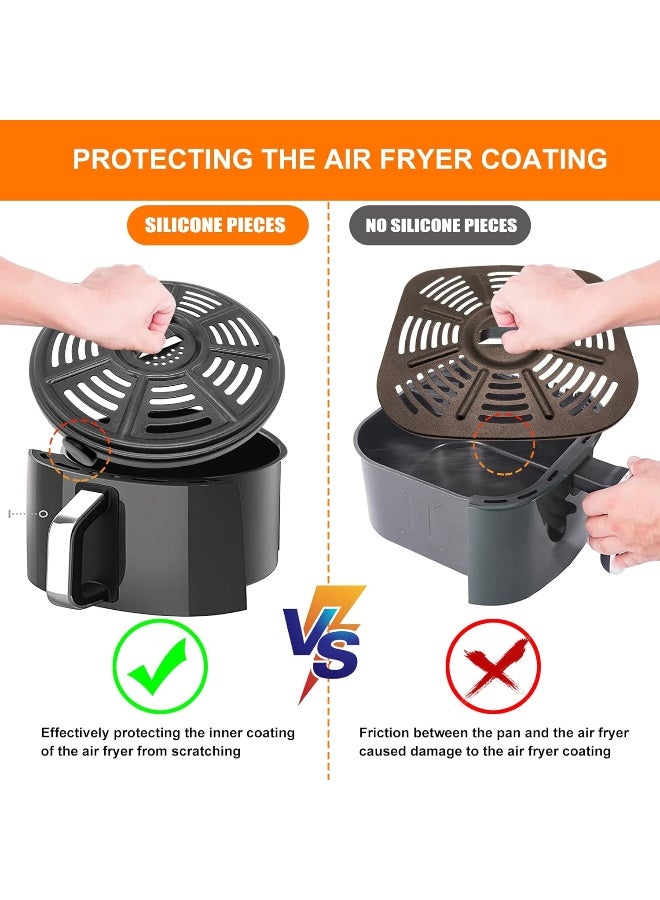 Air fryer Accessories for Ninja AF101 AF161 AF150 Air Fryer, 8.2'' Round Food Grade Air Fryer Grill Pan Grill Plate Crisper Plate Replacement Parts Tray Rack Compatible Ninja Foodie Pressure Cooker