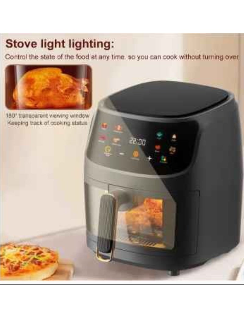 Air Fryer with LED Touch Screen And Rapid Air Convection Technology, 8L,2400W