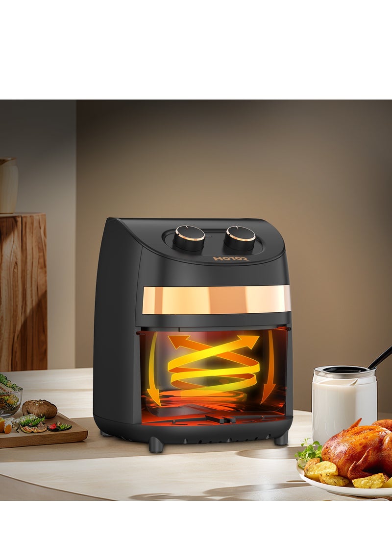 Air Fryer With Adjustable Temperature Control For Healthy Food Without Oil 3.5L Black/Gold