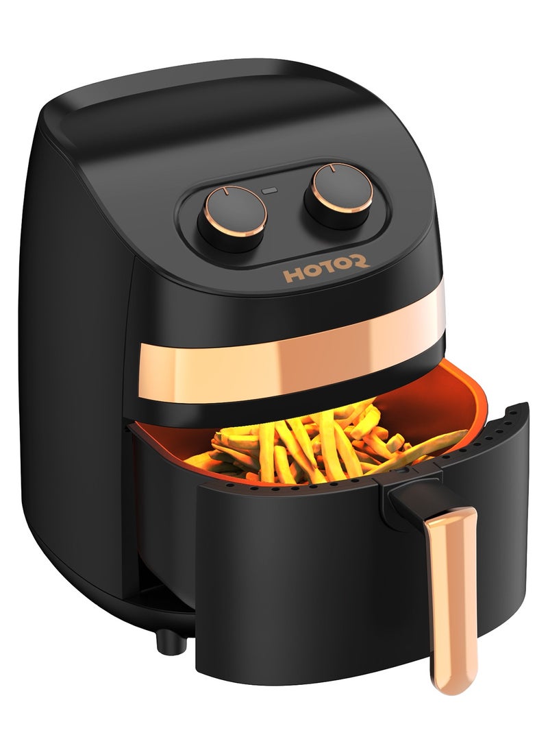 Air Fryer With Adjustable Temperature Control For Healthy Food Without Oil 3.5L Black/Gold