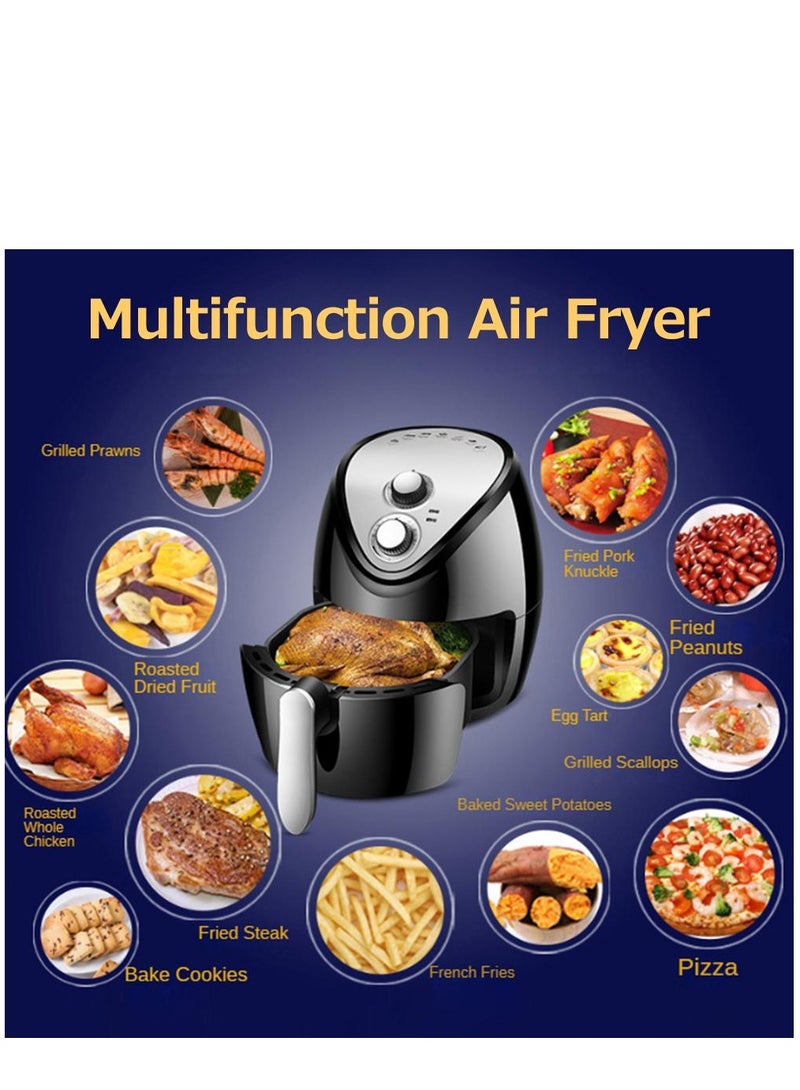 Smart Air Fryer 1300W High Power 5.5L Large Capacity Fume Free Household Air Fryer with New Generation Technology for Oil Free Cooking