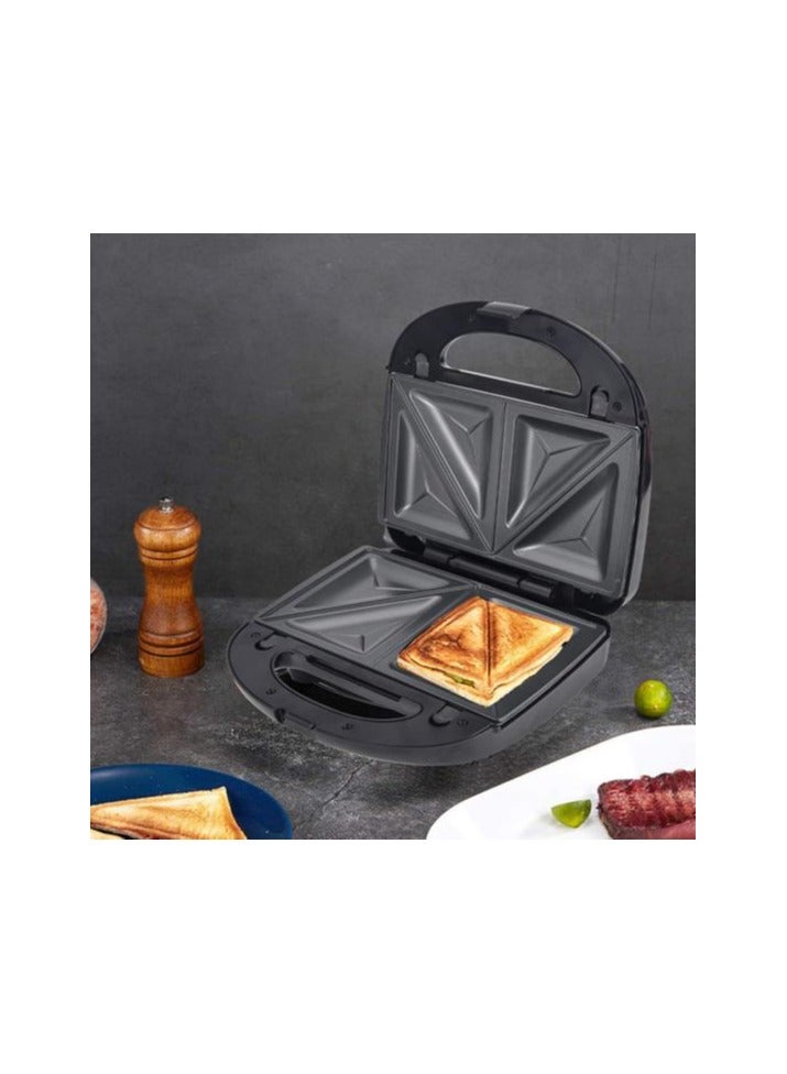 3-in-1 Waffle Sandwich Maker with Removable Plates, 750W Non-Stick Electric Panini Press, Waffle Iron & Sandwich Toaster, Easy Clean