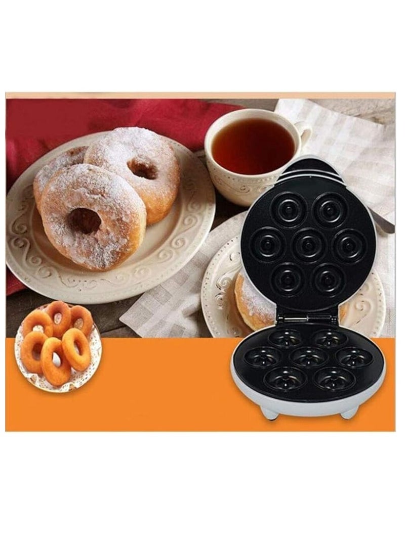 Mini Donut Maker 7 Holes, Electric Donut Press Machine, Mini Donut Maker Machine, Non-Stick & Double-sided Heating, Nova