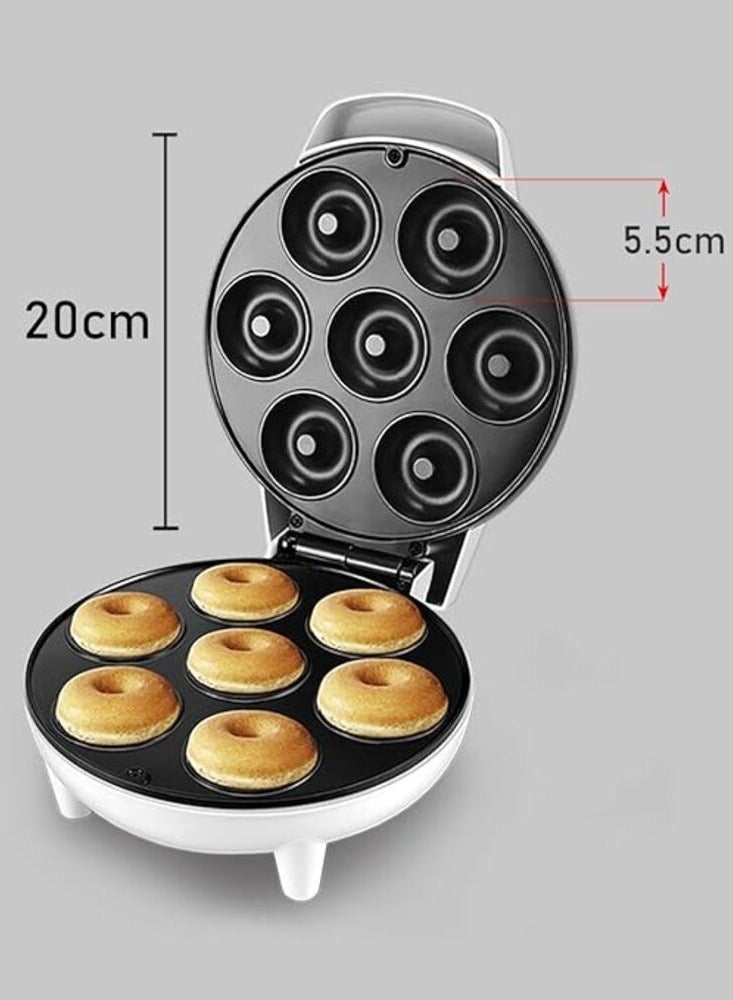 Mini Donut Maker 7 Holes, Electric Donut Press Machine, Mini Donut Maker Machine, Non-Stick & Double-sided Heating, Nova