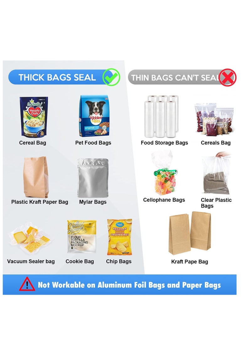 Mini Chip Bag Heat Sealer Portable Food Sealer Bag Resealer for Food Storage Plastic Bags Snack Bags vacuum sealer bags Handheld Sealing Machine for Candy Bag