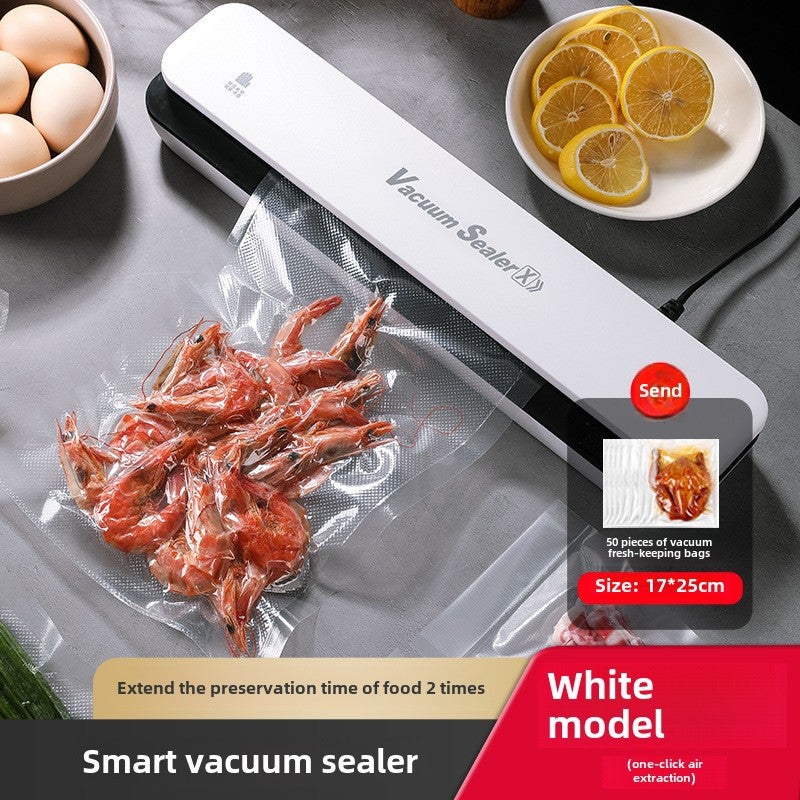 Automatic Vacuum Sealer Food Preservation Domestic flat vacuum machine with 50 bags