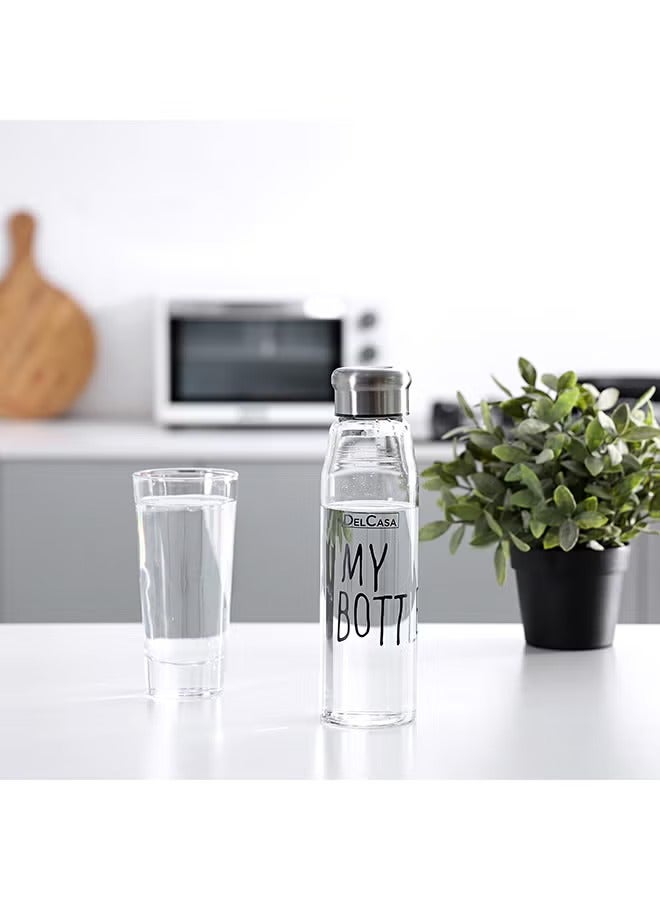 Water Bottle With Pad Black/Clear/Silver