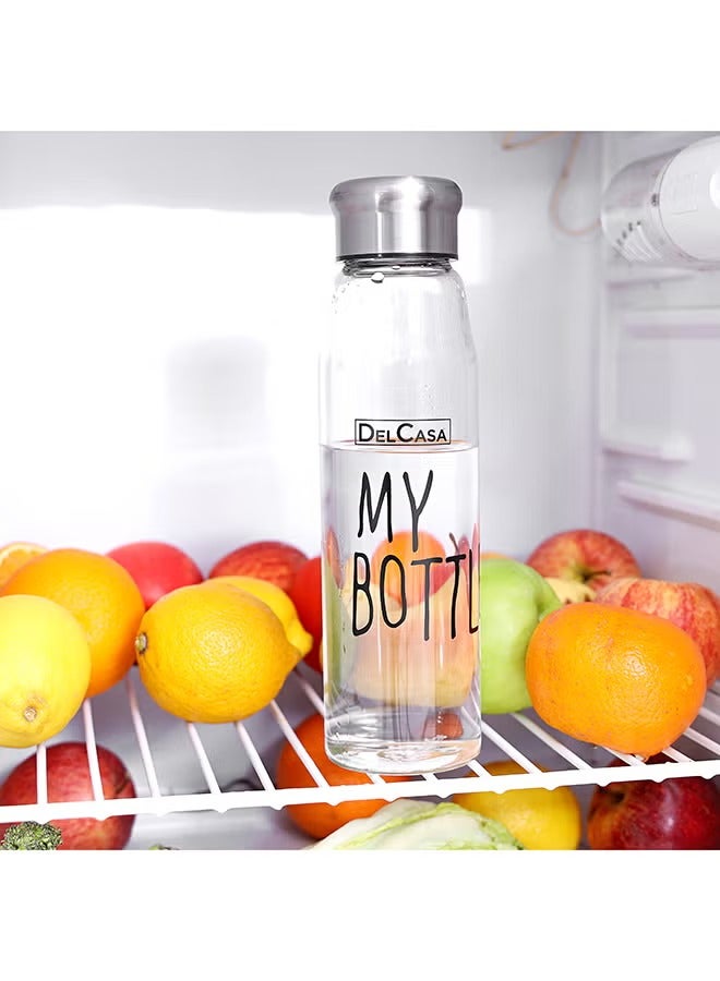 Water Bottle With Pad Black/Clear/Silver