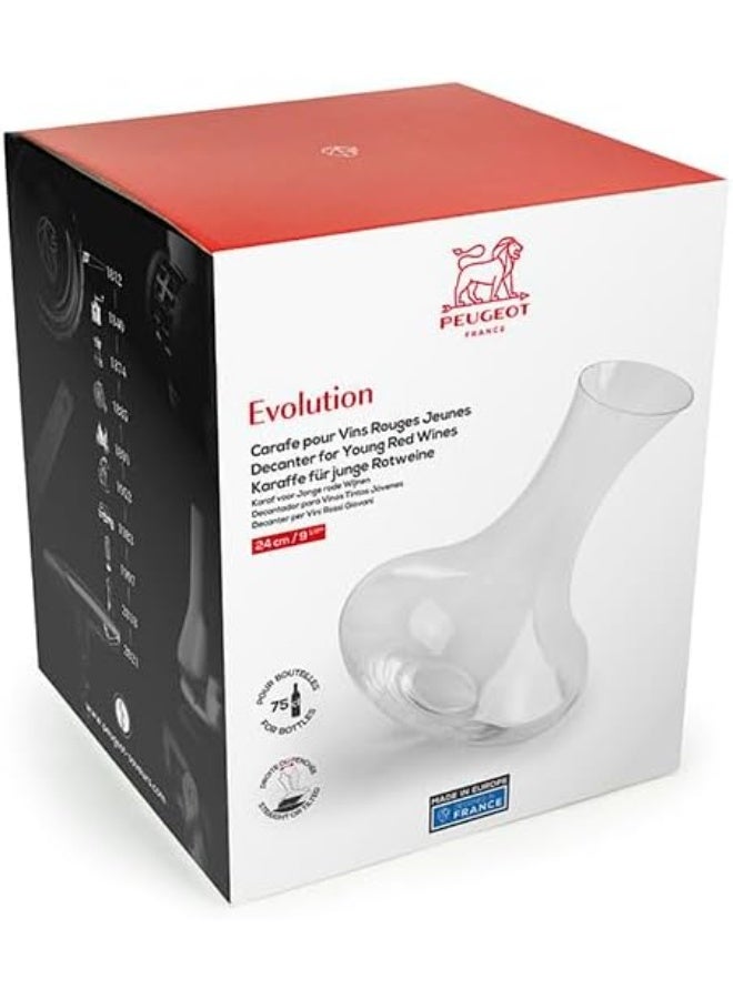Peugeot Evolution Carafe To Enhance Tasting Of Young Red Wines For 75Cl Bottle Double Position Right Or Inclined Made In Europe