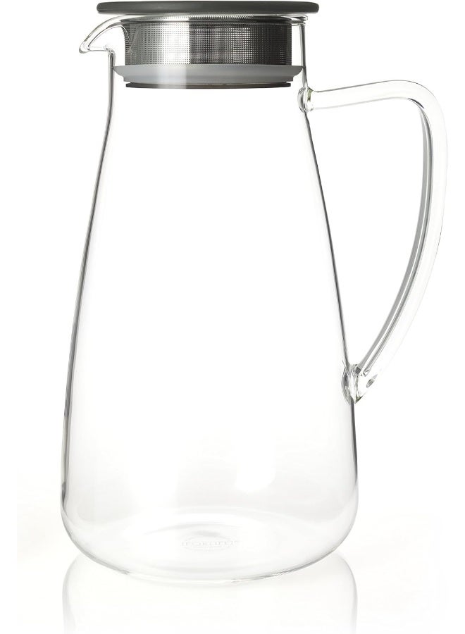 838ACHC Flask Glass Iced Tea Jug, 1890ml, Charcoal