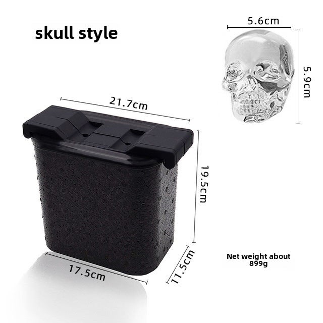 Crystal Skull Silicone Ice Mold for Whiskey Two-hole skull color box