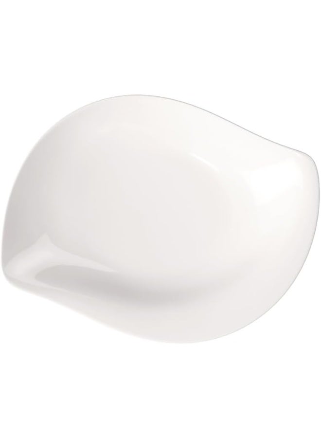 New Cottage Special Serve and Salad Shallow Bowl, 34 cm, Premium Porcelain, White