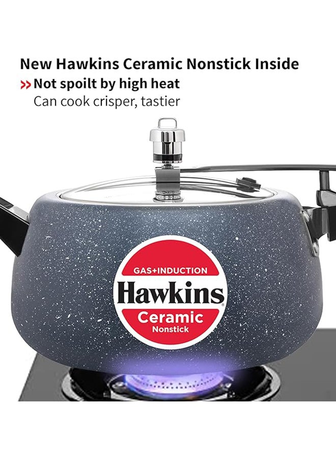 Hawkins Ceramic NS Pressure Cooker 5 Ltr Ind.