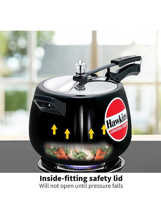 Hawkins Contura Black Pressure Cooker 6.5 Ltr