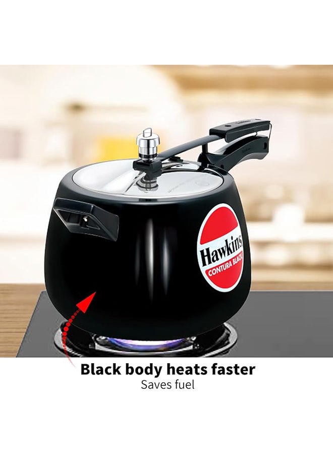 Hawkins Contura Black Pressure Cooker 6.5 Ltr