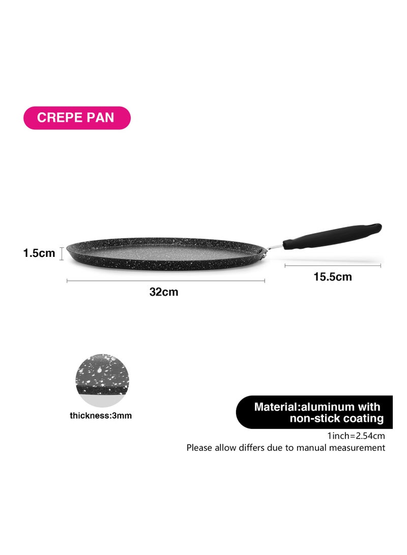 Crepe Pan Nonstick 32cm, Aluminum Crepe Pan Fiore Series, Induction Bottom