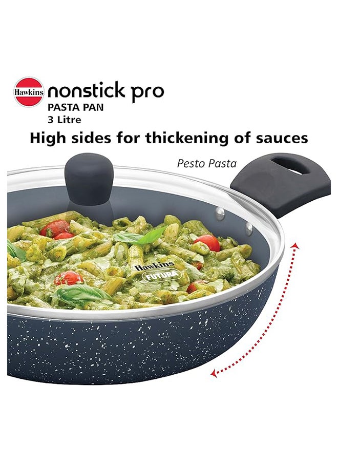 Hawkins NS Pro Pasta Pan W/Glass lid 3 Ltr 28cm Ind.