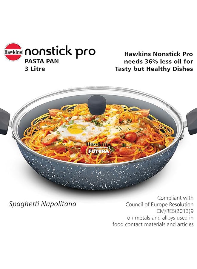 Hawkins NS Pro Pasta Pan W/Glass lid 3 Ltr 28cm Ind.