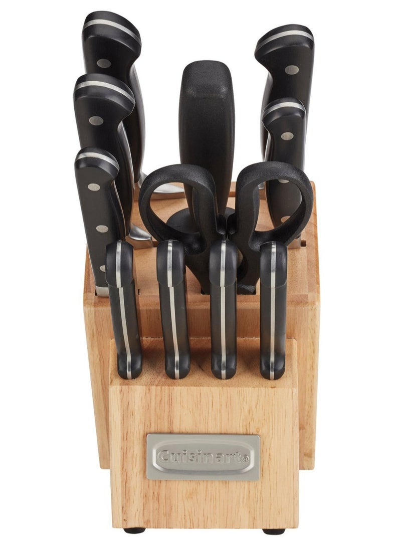Cuisinart - Classic 12-Piece Triple Rivet Cutler Block Set - Black