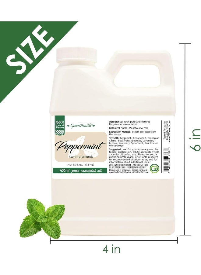 Peppermint Essential Oil 100% Pure Uncut 16 Fl Oz