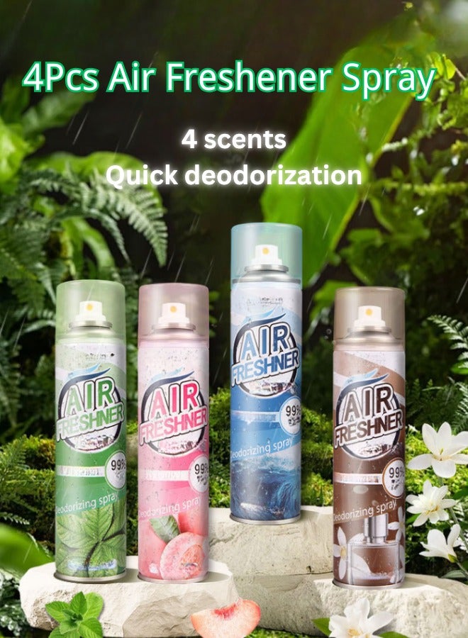 4Pcs Air Freshener Spray For Indoor Bedroom Long-Lasting Fragrance Deodorant