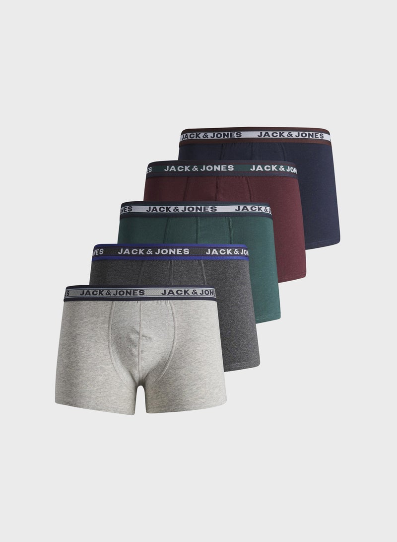 Youth 5 Pack Logo Waist Boxer