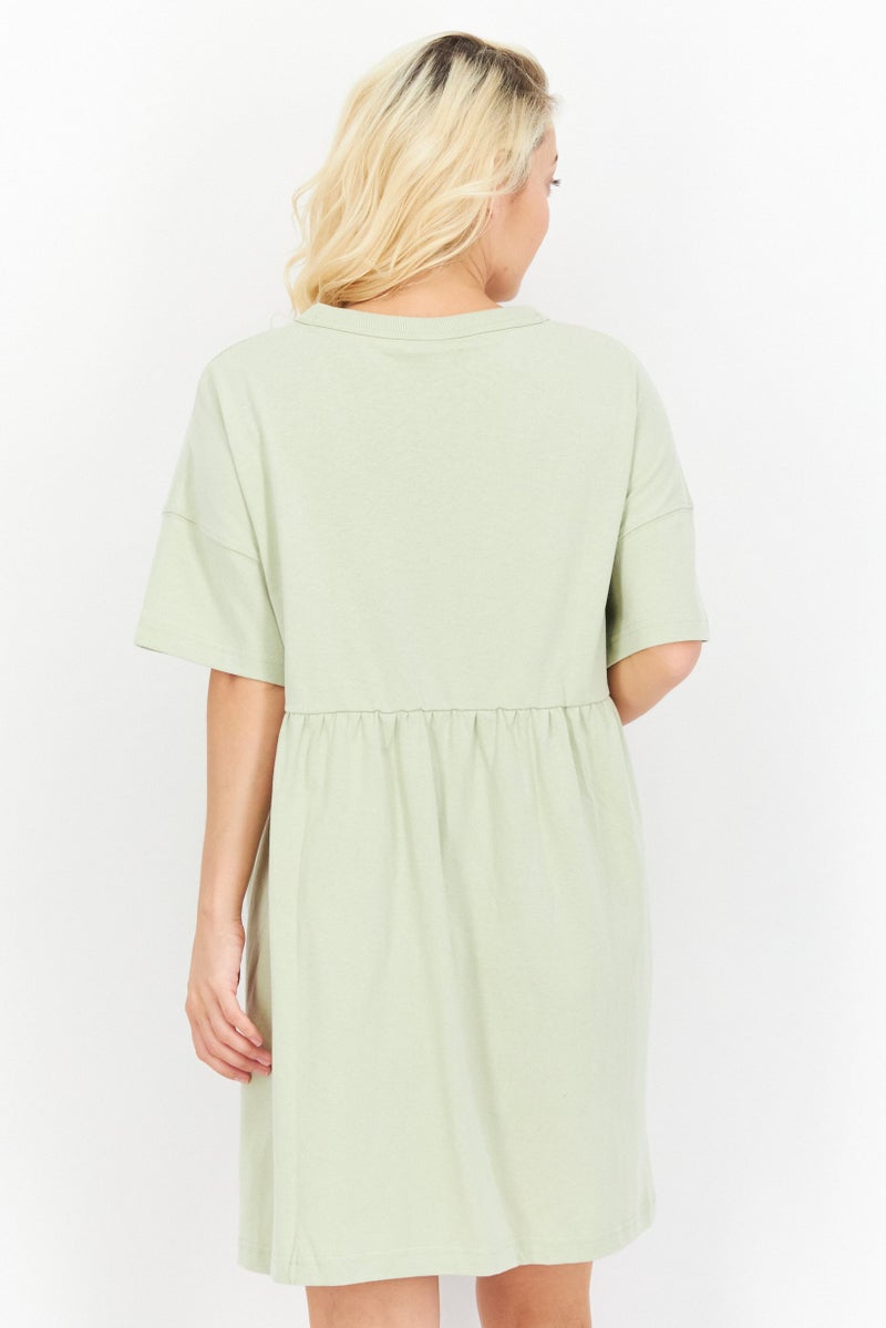 Women Sportswear Fit Short Sleeves Training Dress, Sage