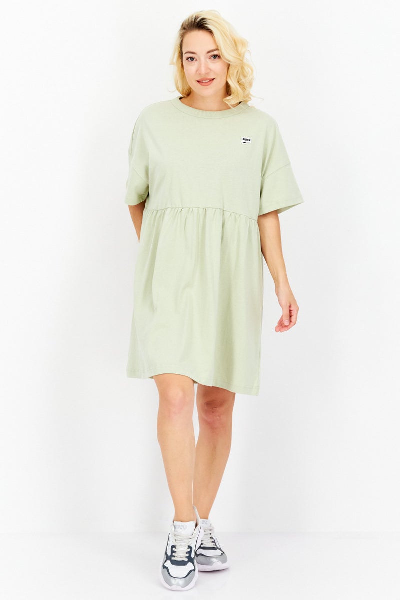 Women Sportswear Fit Short Sleeves Training Dress, Sage