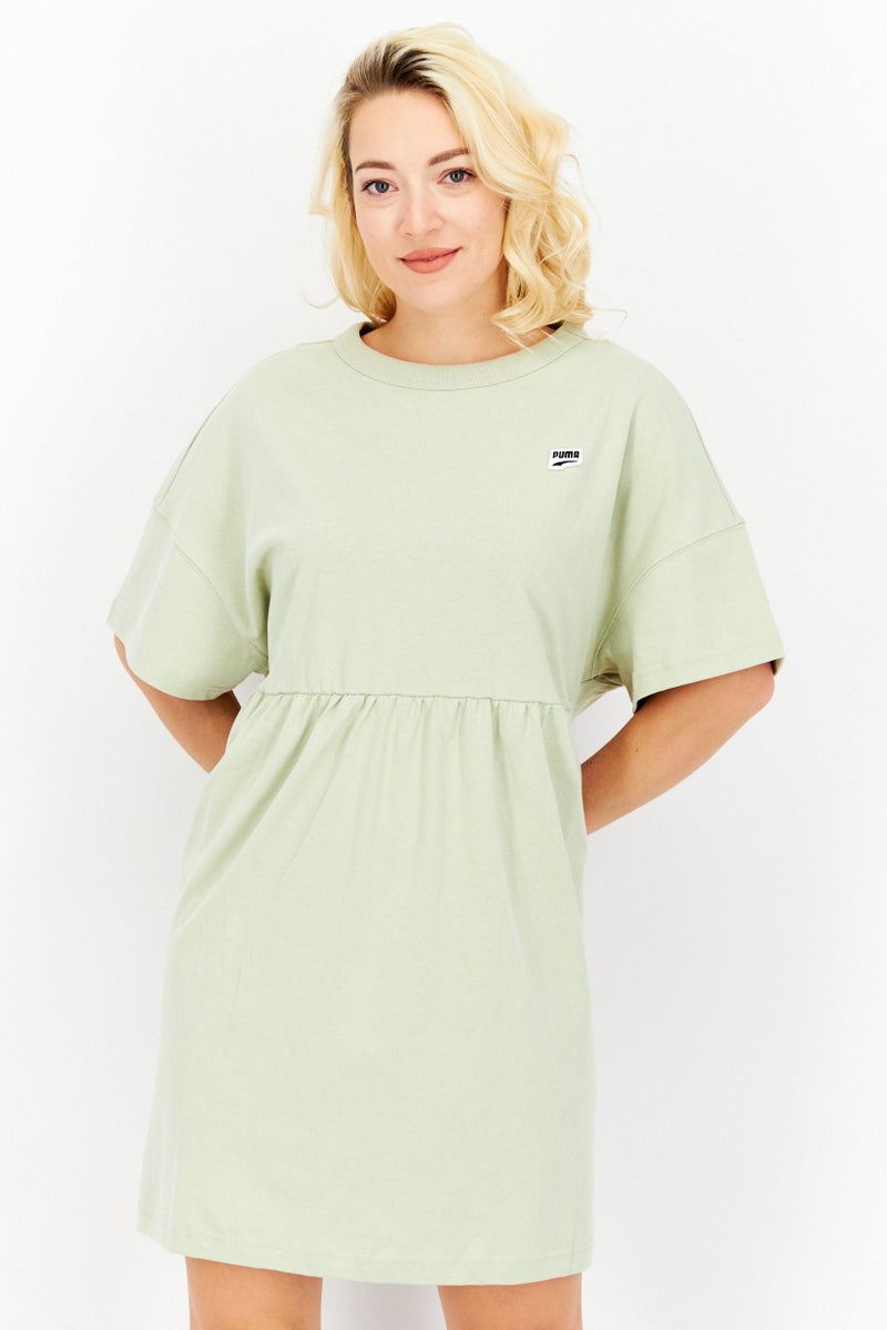 Women Sportswear Fit Short Sleeves Training Dress, Sage