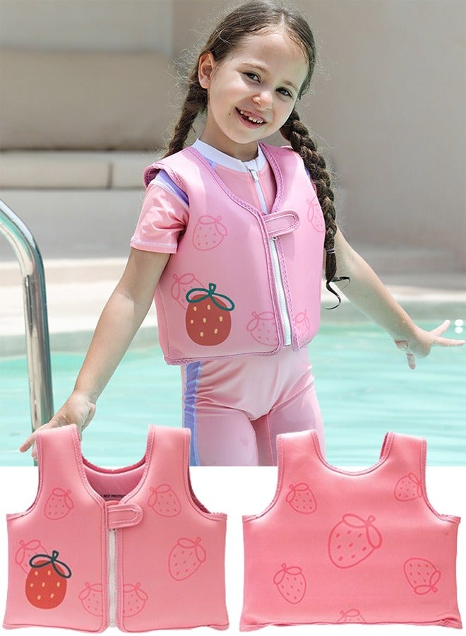 Kids Swim Vest Toddler Floaties for 2-6 Year Girls and Boys Swimming Arm Band Pool Float Vest with Water Wings and Shoulder Strap for Children