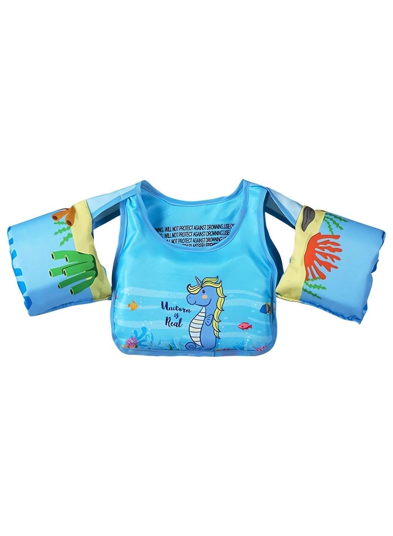 Toddler Swim Vest，Kids Water Wings Arm Floaties for 30-50 Pounds,Infant Safety Swim Aid Jumper Inflatable,Swim Arm Bands,Float Sleeves Swimming Armbands for Sea/Pool/Beach/Training